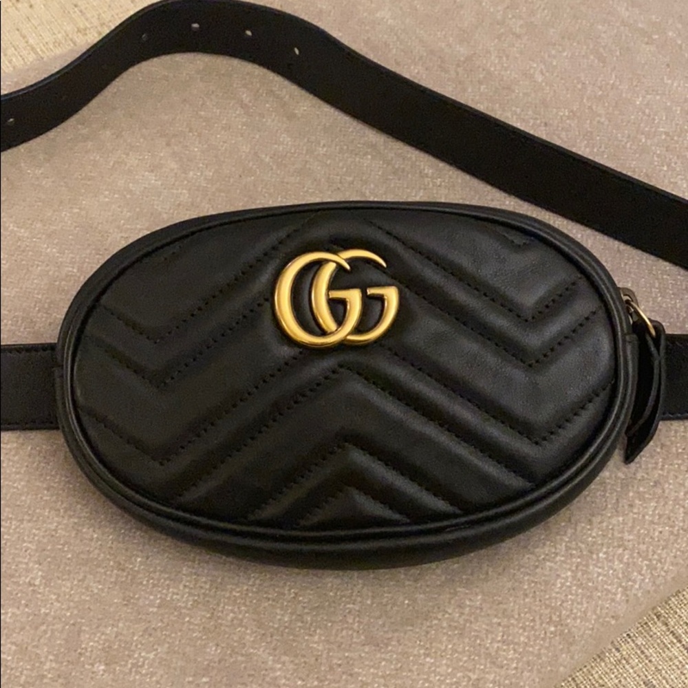 Gucci GG Marmont matelassè leather belt bag - Picture 1 of 6